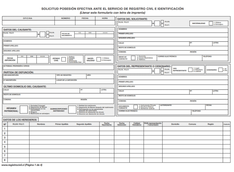 Cómo descargar certificado de posesión efectiva