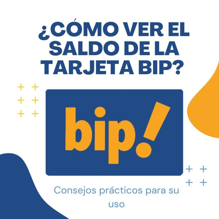 saldo de la tarjeta bip